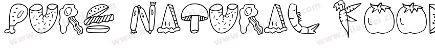 Pure natural food字体转换